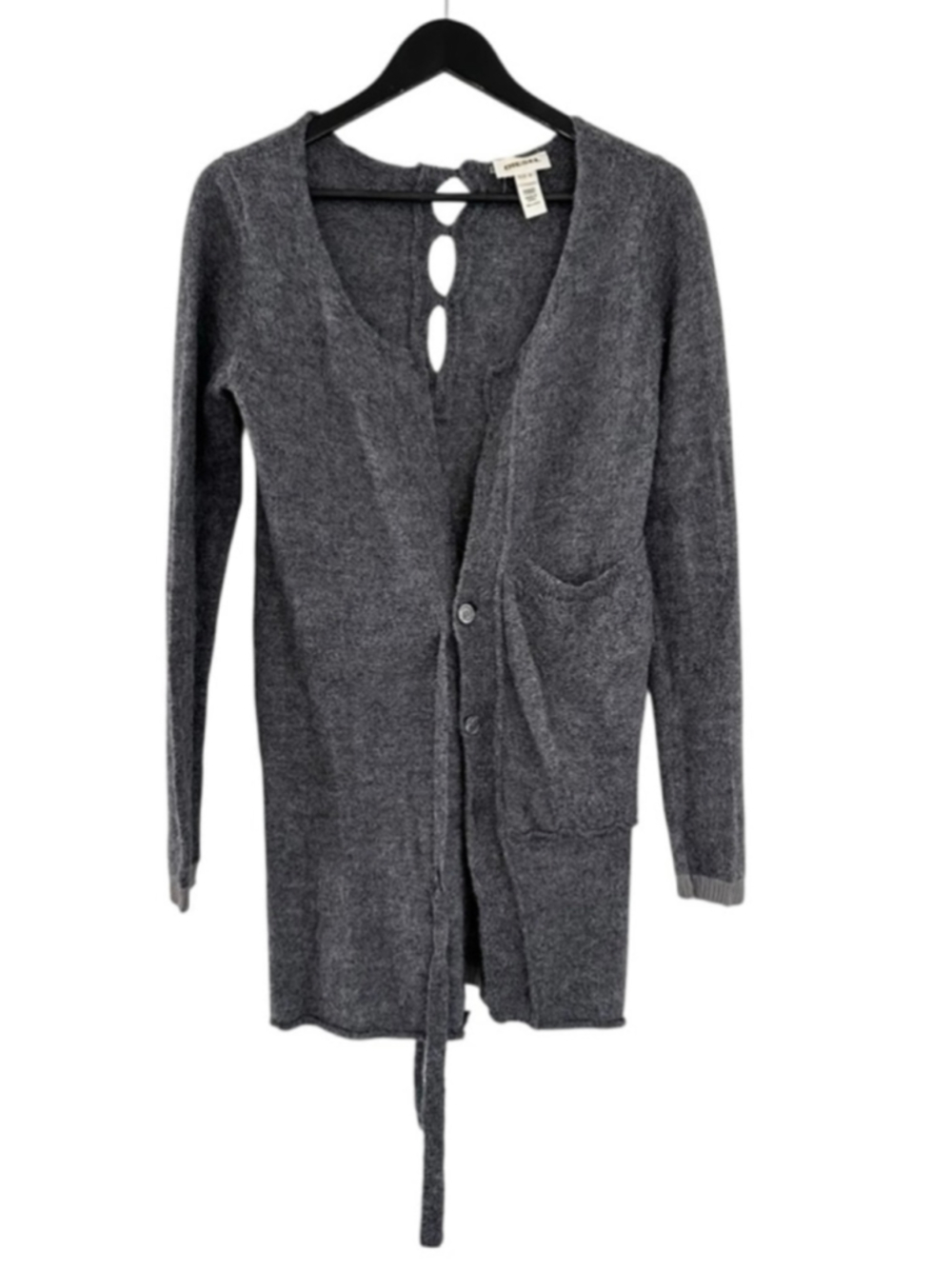 Diesel 100% Alpaca Y2K Cardigan Sweater Grey Medium